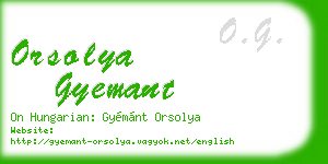 orsolya gyemant business card