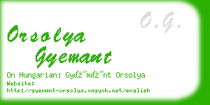 orsolya gyemant business card